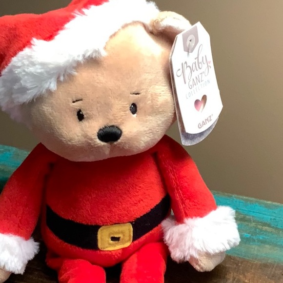 NWT Stuffed Bear Santa ... I Rattle - Picture 2 of 3